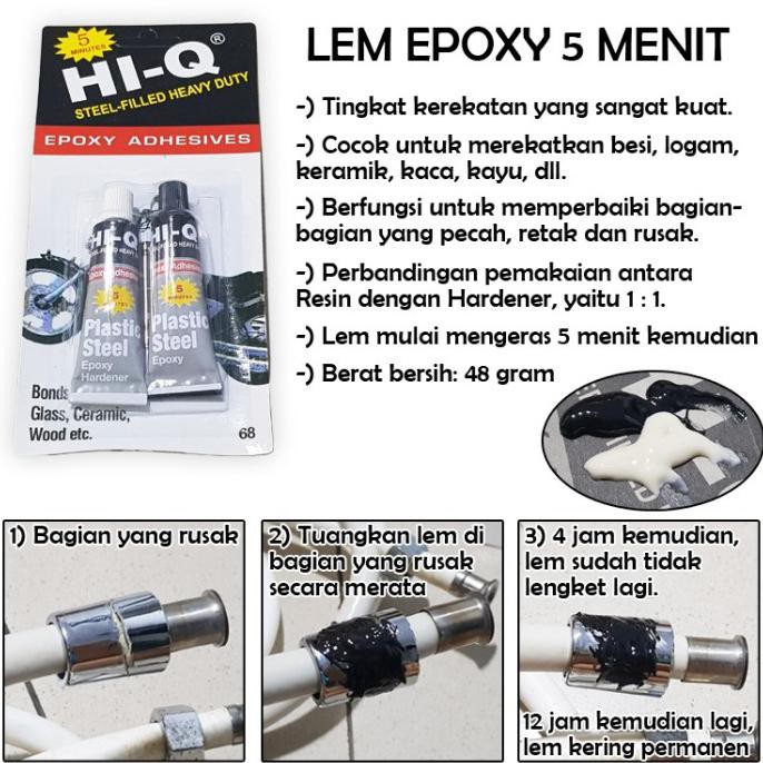

BARU Lem EPOXY Power Steel Resin - Hardener 5 Menit