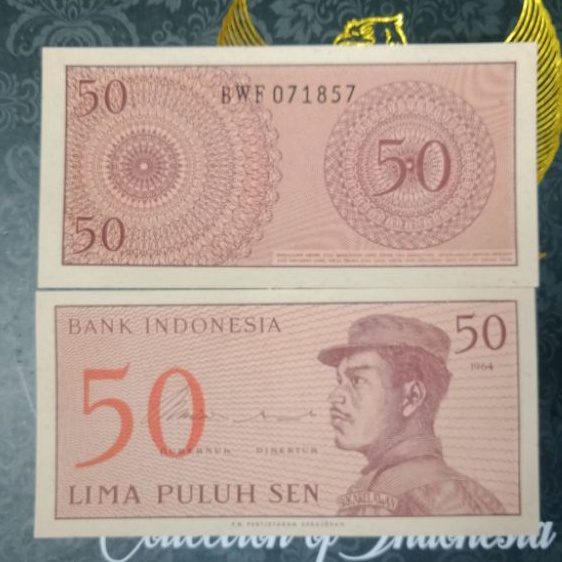 

uang kertas kuno Indonesia 50 sen sukarelawan