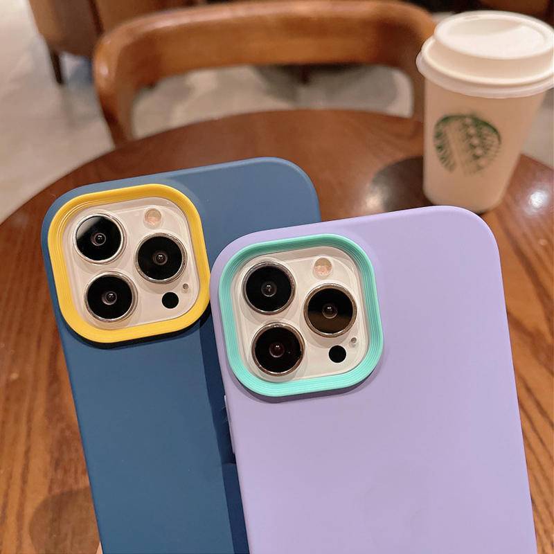 3 in 1 Soft Case Silikon Shockproof Cover iPhone 13pro MAX 12 11 Pro MAX X XS MAX XR SE 2022 2020 7 8 Plus