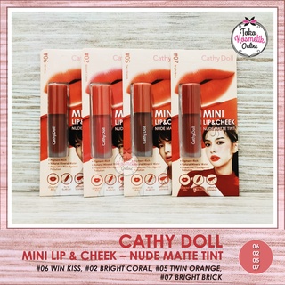 Jual CATHY DOLL MINI LIP & CHEEK NUDE MATTE TINT Indonesia|Shopee Indonesia
