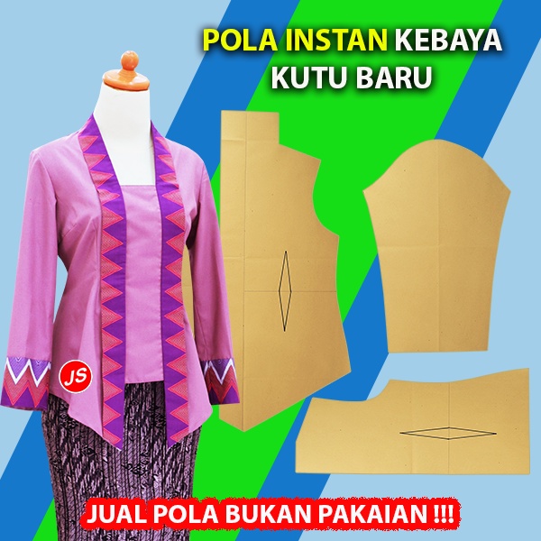 Jual Pola Instan Kebaya Kutu Baru Pola Baju Jamblang Studio Indonesia Shopee Indonesia