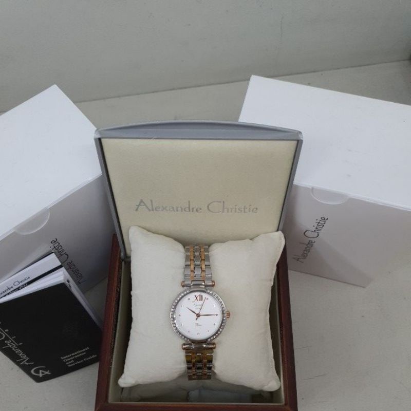 Jam Tangan Wanita Alexandre Christie AC2600LH AC 2600 LH AC2600 LH AC 2600LH Silver Rosegold