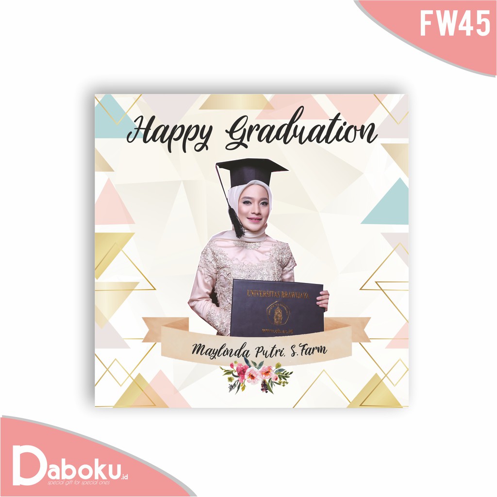 Custom Kado Hadiah Hiasan Dinding Wisuda  Graduation 