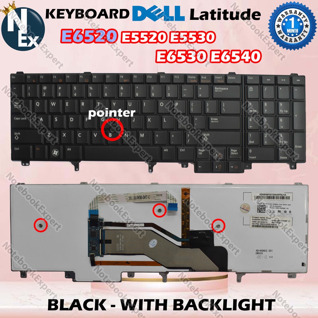 Keyboard Dell Latitude E6520 E5520 E5530 E6530 E6540 WITH BACKLIGHT