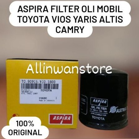 ASPIRA Filter Oli Mobil Toyota Vios Yaris Altis Camry