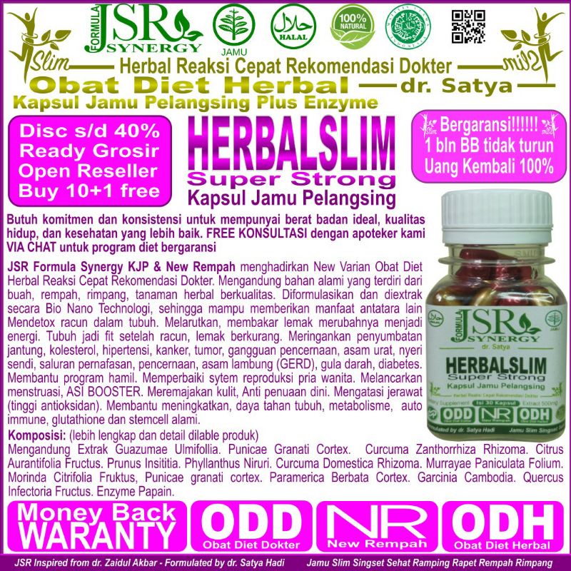 KJP KAPSUL JAMU PELANGSING HERBASLIM PIL DIET HERBAL PELANGSING BADAN AMPUH TURUNKAN BERAT BADAN