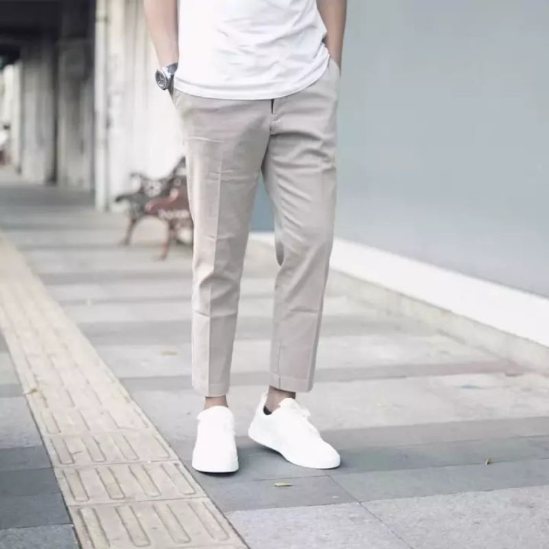 Celana Panjang Ankle Pants Pria Slim Fit Celana Angkle Pants Bahan Formal Casual dan Sunnah