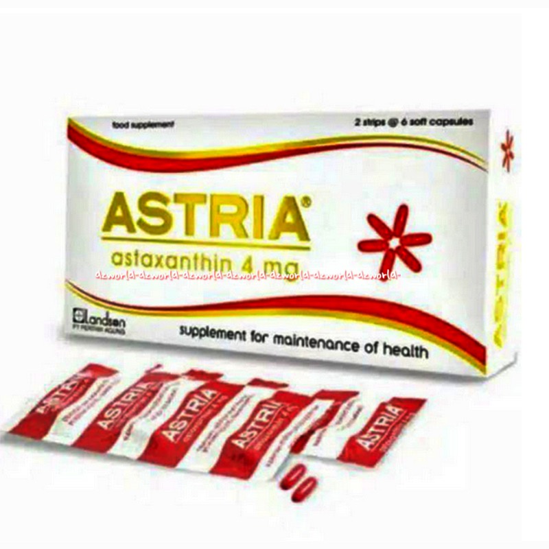 Astria Astaxanthin 4mg 12kapsul Membantu Memelihara Imun Tubuh Vitamin C Vit C Multivitamin Astrya