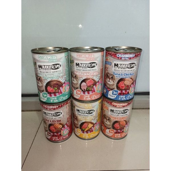 Makanan kaleng kucing markotops kaleng 400 gram all varian | markotops kaleng wetfood