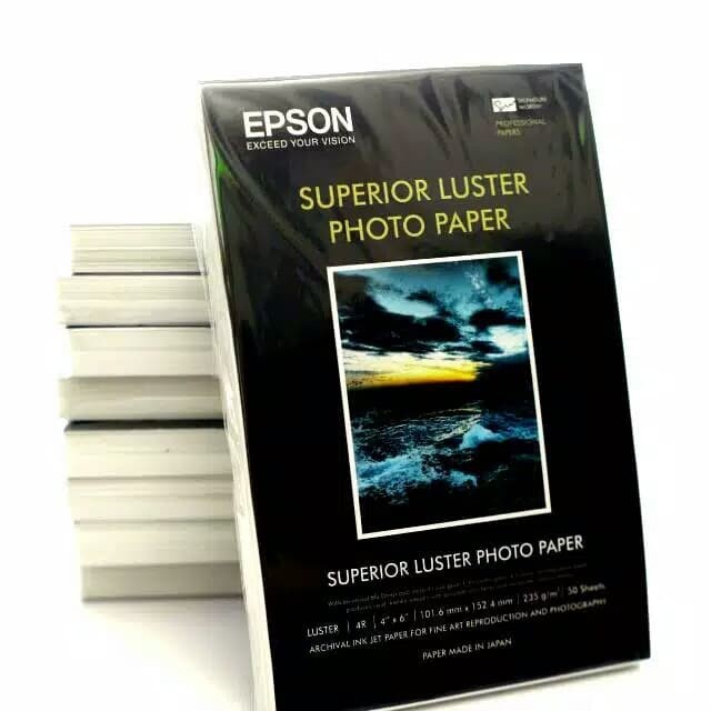 (DISKON TERMURAH) Kertas Foto 4R EPSON Original Superior Luster Bukan Fujifilm