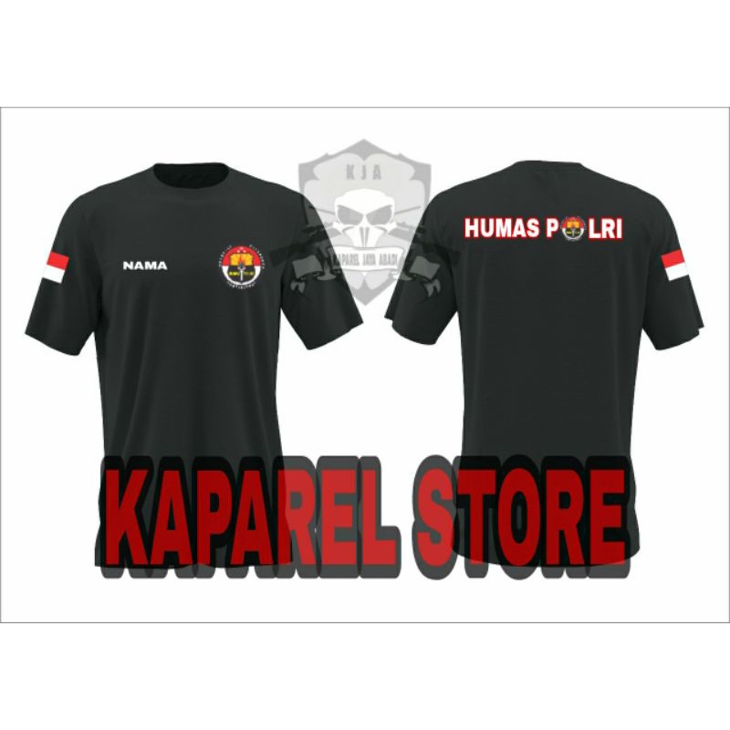 Kaos Logo Humas Polri / Baju Humas Polri / Atasan Pria Wanita Humas Polri Lengan Pendek Kaos Baju Po
