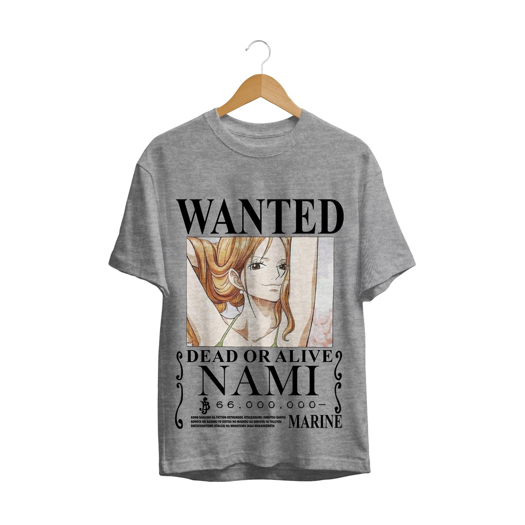 T-SHIRT BAJU ANIME NAMI WANTED ONE PIECE OP