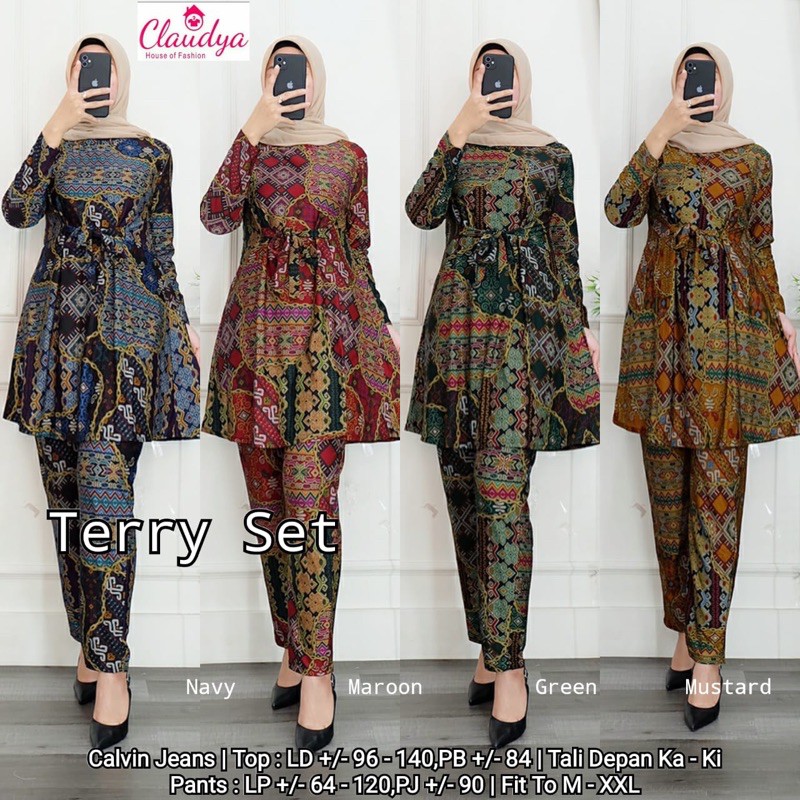 SETELAN CALVIN JEANS TERRY SET BY CLAUDYA