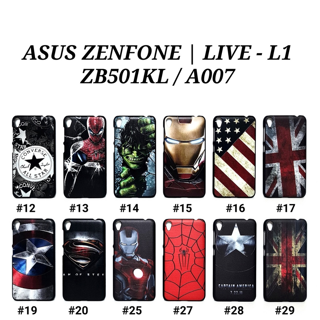 ASUS ZENFONE LIVE - L1 ZB501KL A007 / ZENFONE SELFIE - ZD551KL Z00UD | MAN HARD CASE Marvel Super Hero