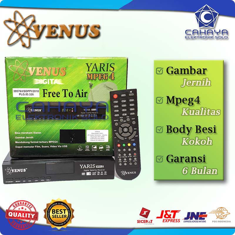 Receiver Parabola Venus Yaris Mpeg4 C Ku Band Fta Free To Air Lnb Satelit Tv Shopee Indonesia