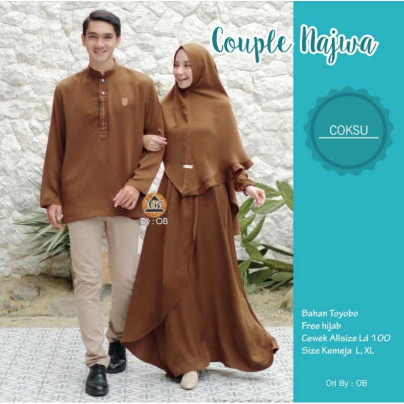 BAJU GAMIS COUPLE SARIMBIT KELUARGA PASANGAN MUSLIM NIBRAS