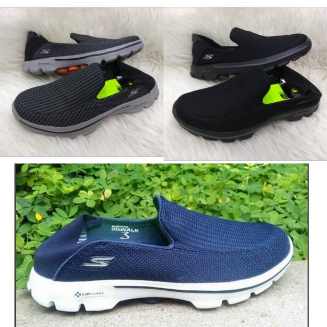 Skechers / Skechers go walk 3 salur men injak + lengkap box