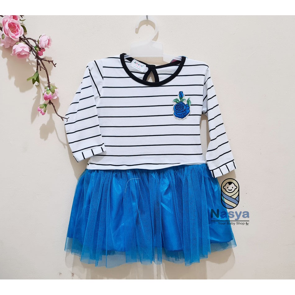 [MK-001] Dress tutu anak perempuan / Gaun casual anak motif bunga