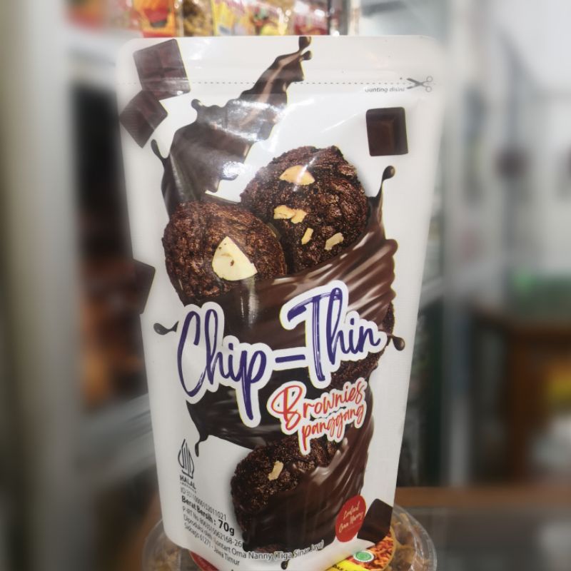 

brownies panggang chip thin