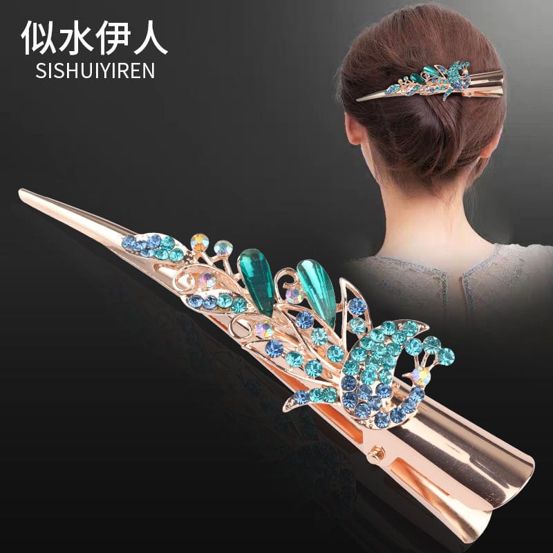 Jepit rambut korea wanita premium mode baru elegan full kristal zirkon original import 12.7cm