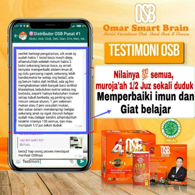 OSB Vitamin Otak Anak Nutrisi Otak Anak Dewasa Meningkatkan Daya Ingat Nafsu Makan Murah Original Vitamin Anak