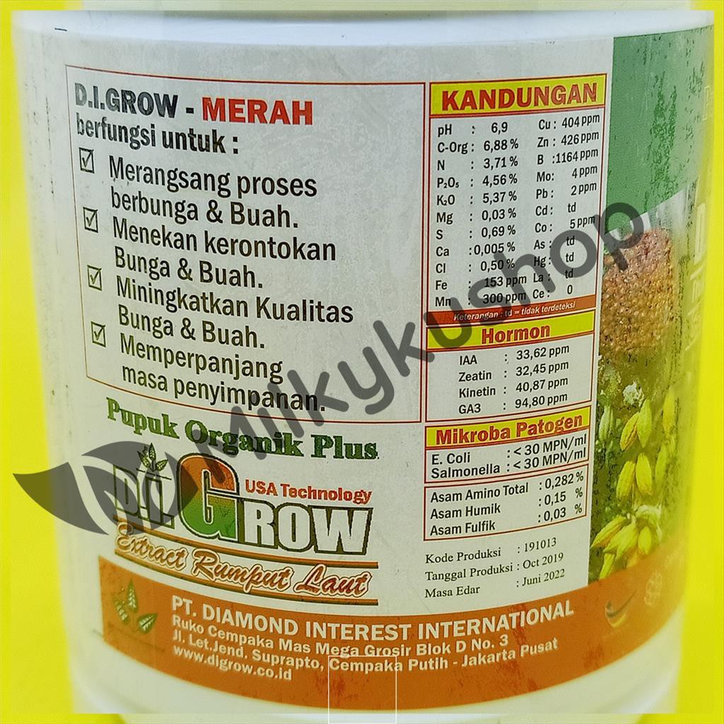 PUPUK ORGANIK PLUS DI GROW MERAH 500 ML CAIR DIGROW