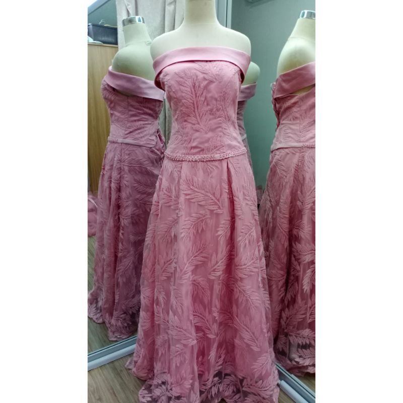 [GRATIS ONGKIR] GAUN DUSTY PINK 13 / GAUN PESTA PRELOVED / GAUN PESTA BEKAS
