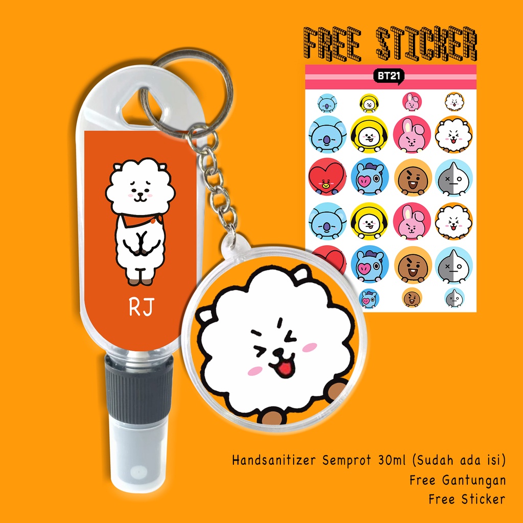 (FREE GANTUNGAN KUNCI + STICKER )HAND SANITIZER SPRAY R BABY B T 2 1 NAMES