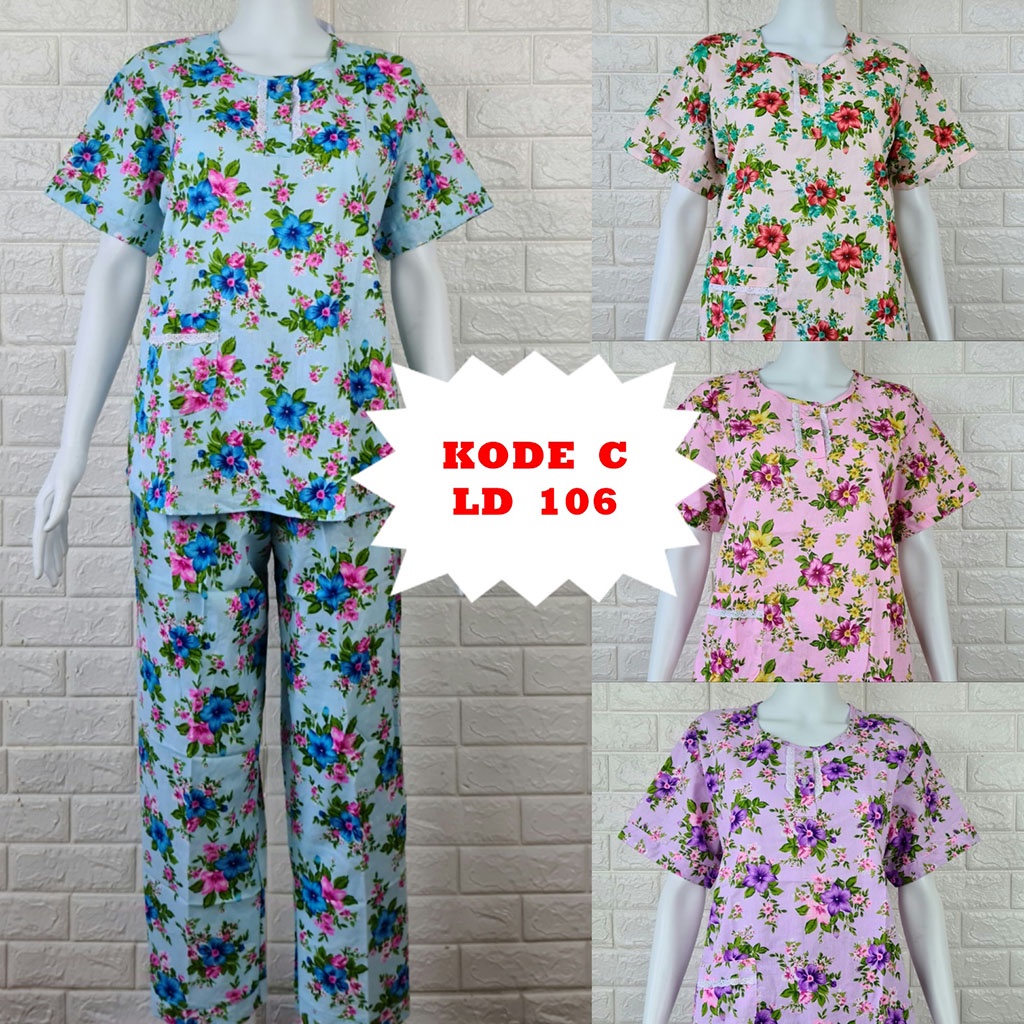 PIYAMA KATUN | HOKI & SHEILA STANDAR | LEBEL ORANGE | BAJU TIDUR | WANITA DEWASA-6