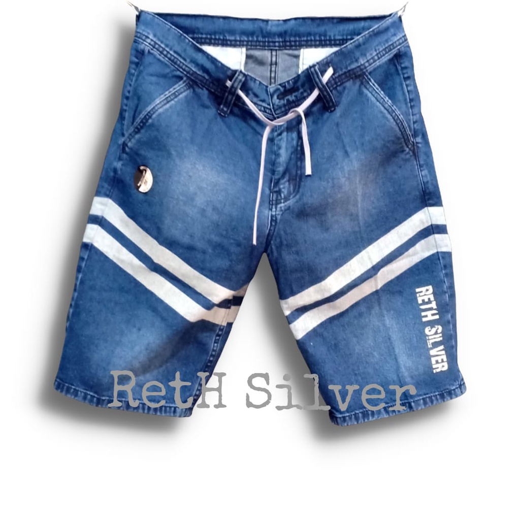 CELANA PENDEK PREMIUM / CELANA PENDEK JEANS DISTRO / CELANA PENDEK PRIA MOTIF GARIS/ CELANA JEANS PE