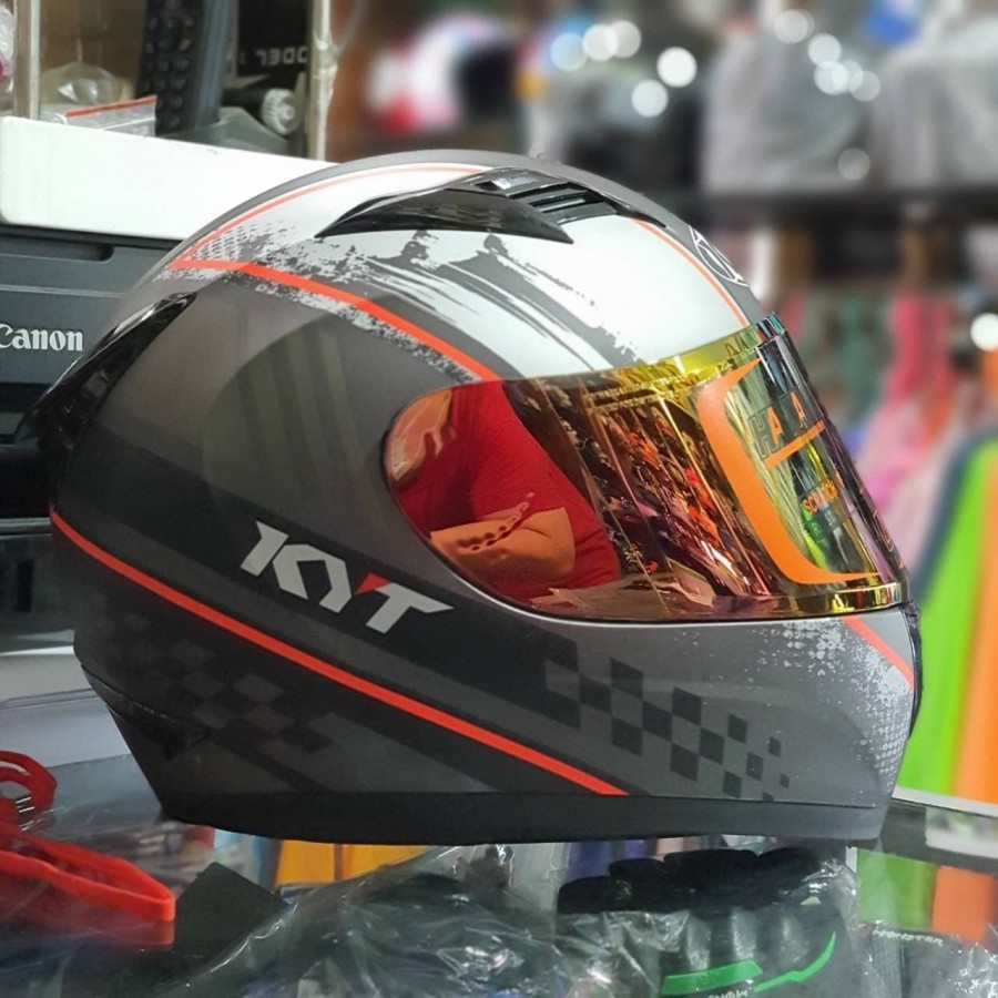 Kaca Helm Fllface KYT R10 Iridium Flat (Handarb)