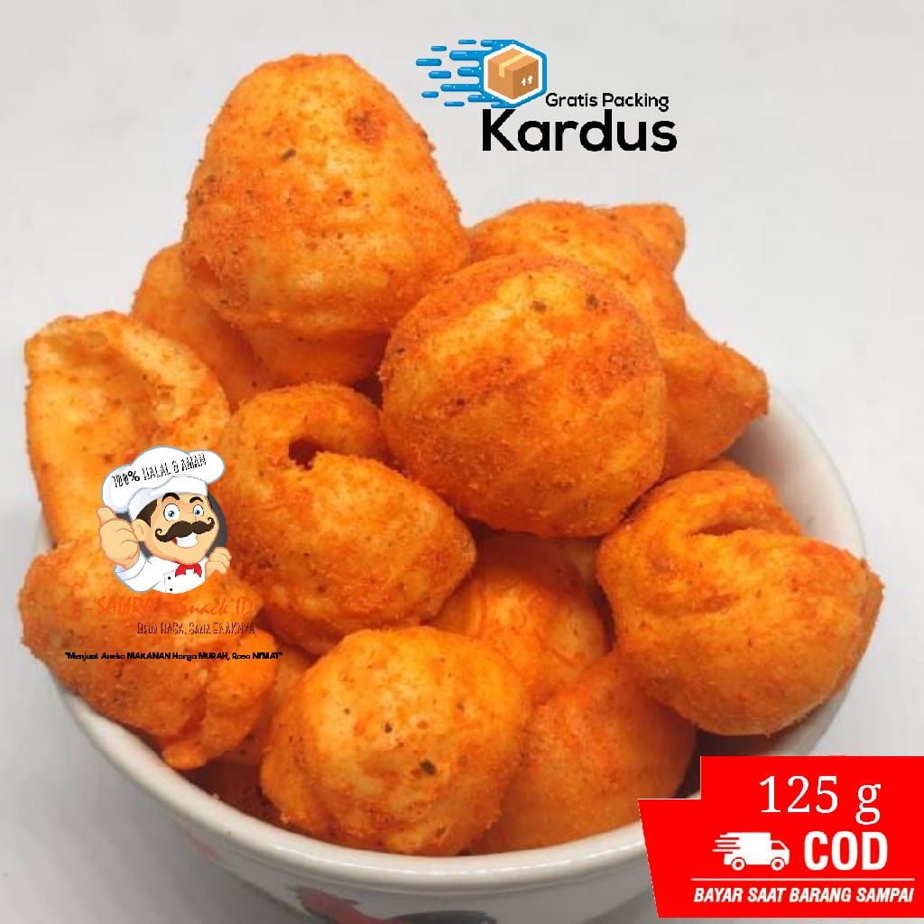 

RAMBO kerupuk keong 125g SUPER PEDAS - XTRA PEDAS - JAJANAN JADUL SNACK KILOAN GRATIS ONGKIR DAN COD