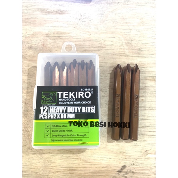 Mata Obeng Ketok pH2 x 80mm Tekiro Original / Mata Bor Obeng Plus (+) Tekiro