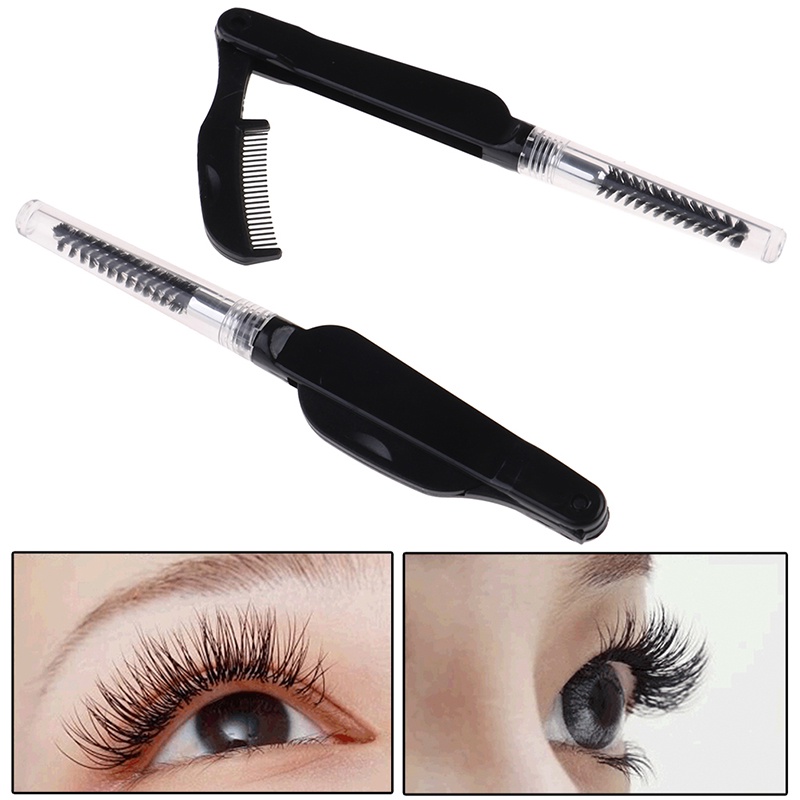 Foldable eyelash brush folding mascara wands eyebrow comb brush beauty tool