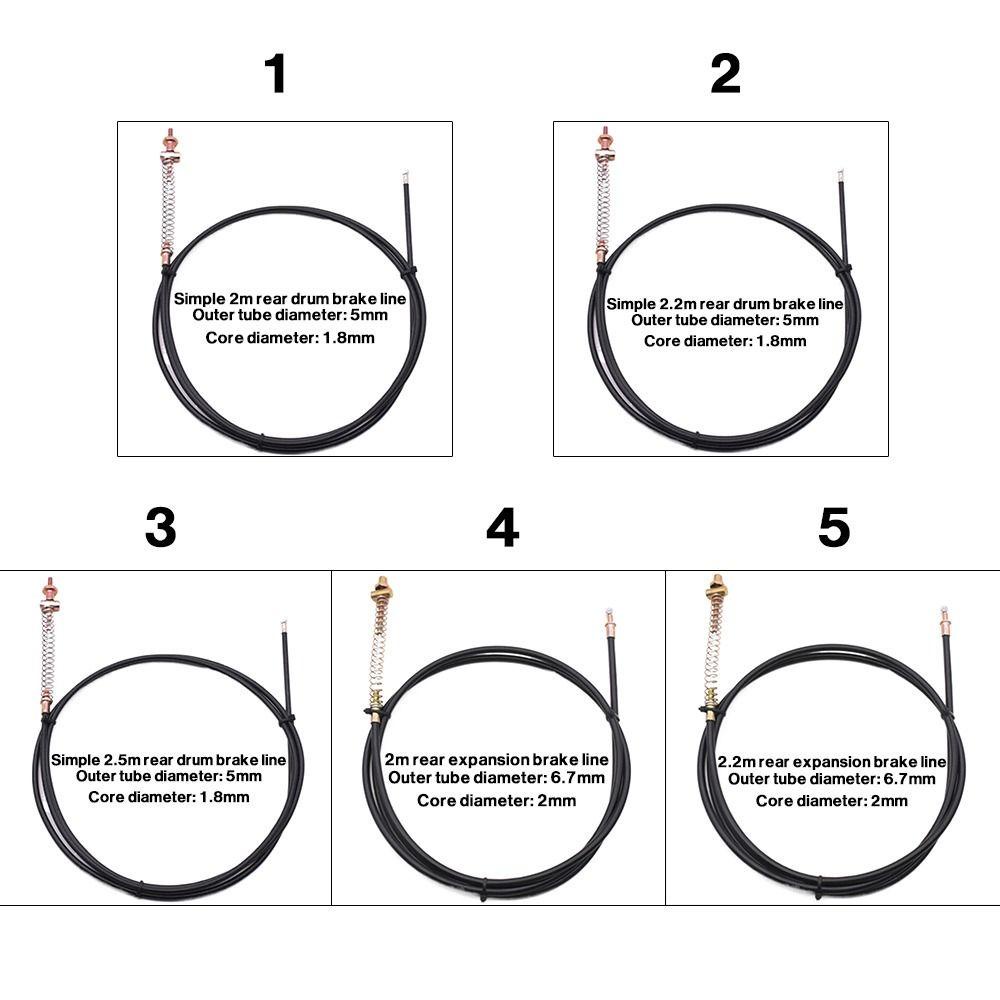 R-FLOWER Scooter Rear Line Kawat Tarik Luar Penebalan Kawat Belakang Jalur Rem Depan