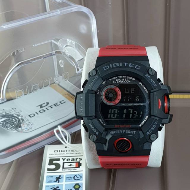Jam Tangan Pria Digitec DG 2064T Red Black Original