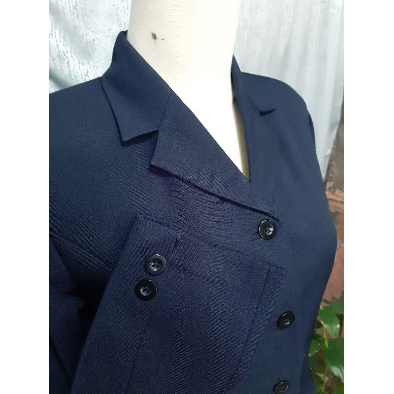 Seragam Guru / Seragam Kerja Wanita Biru Dongker / Navy Blue