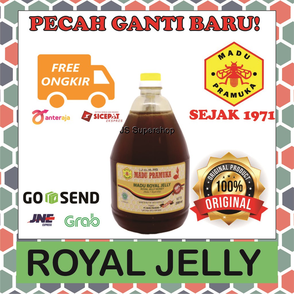 

Madu Royal Jelly Pramuka Asli Alami Murni 2 Liter 2000 ml