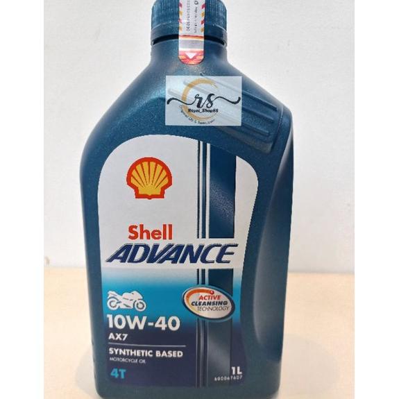 Oli Shell Advanve Ax7 Oli Shell Ax7 10W-40 1 Liter 4Tak Motor Sport Original