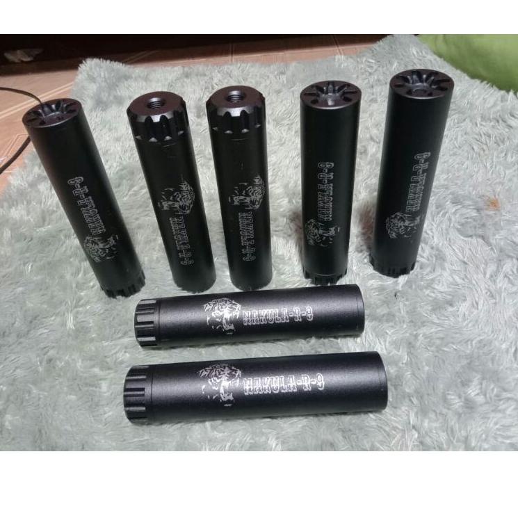 Langsung Beliii.. peredam cnc nakula R-9 panjang 17 cm sangat senyap untuk uklik atau PCP akurasi ja