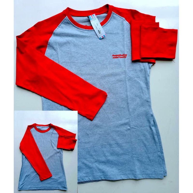 My Queena Raglan Menyusui Merah Panjang