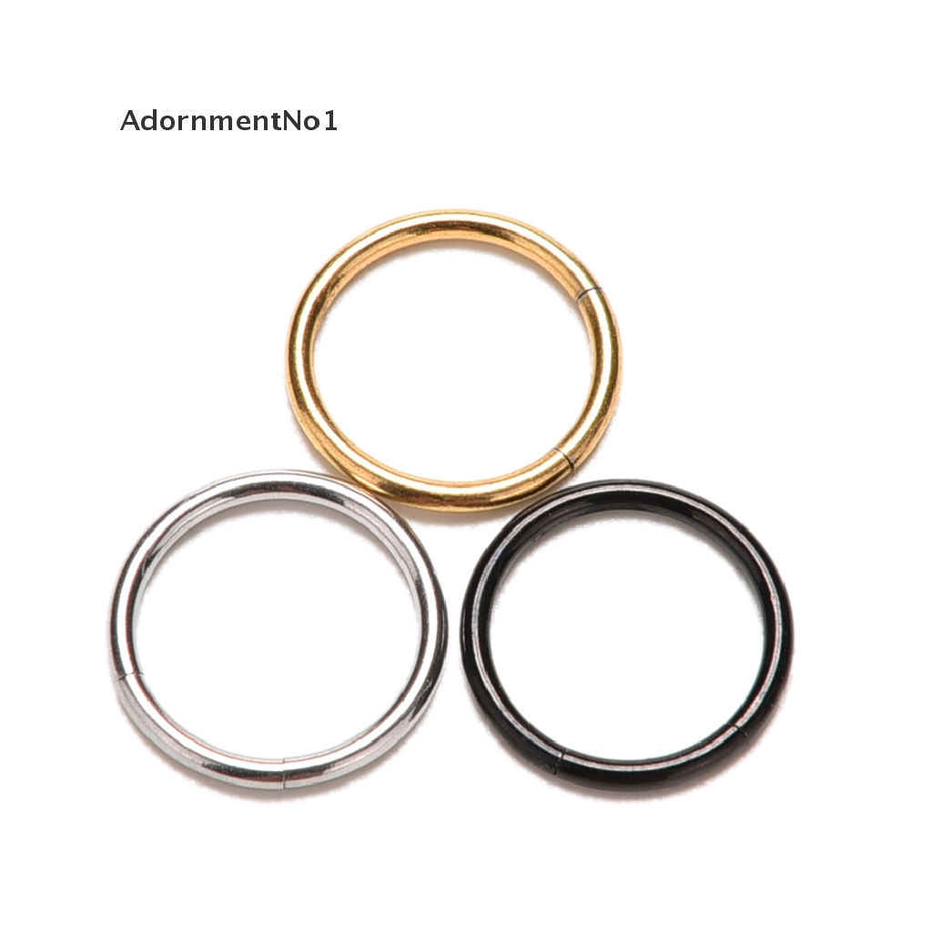 (AdornmentNo1) 1pc Cincin Tindik Hidung / Bibir / Telinga Bahan Titanium