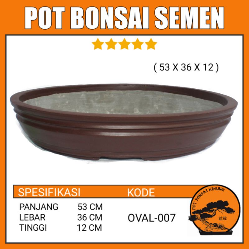 Pot Bonsai Semen Bentuk Oval Termurah di Tanaman Pot Kaktus Pot Semen Pot Bonsai Bentuk Oval Kuat
