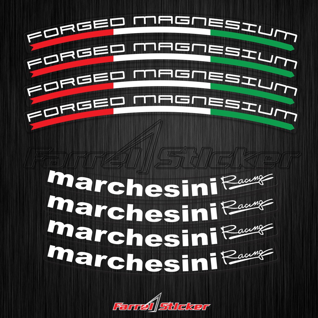 stiker velg sticker marchesini putih ring 17