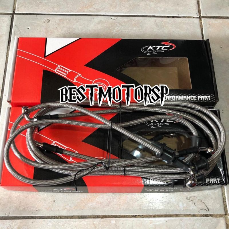 Selang Rem KTC Racing Set Depan Belakang Nmax Non ABS Brake Hose