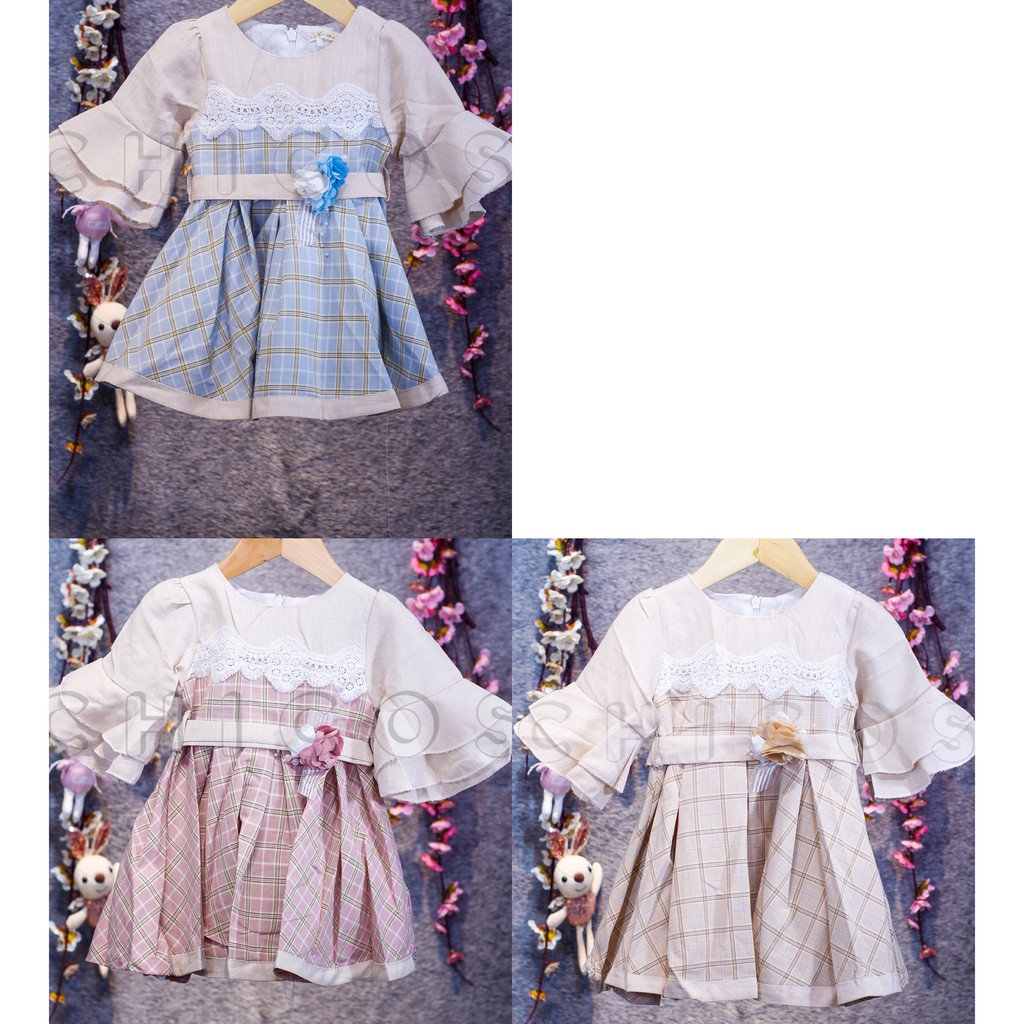 Dress Anak Perempuan PREMIUM IMPORT ( 1  - 3 tahun ) Full Puring AJIMI #jm2906