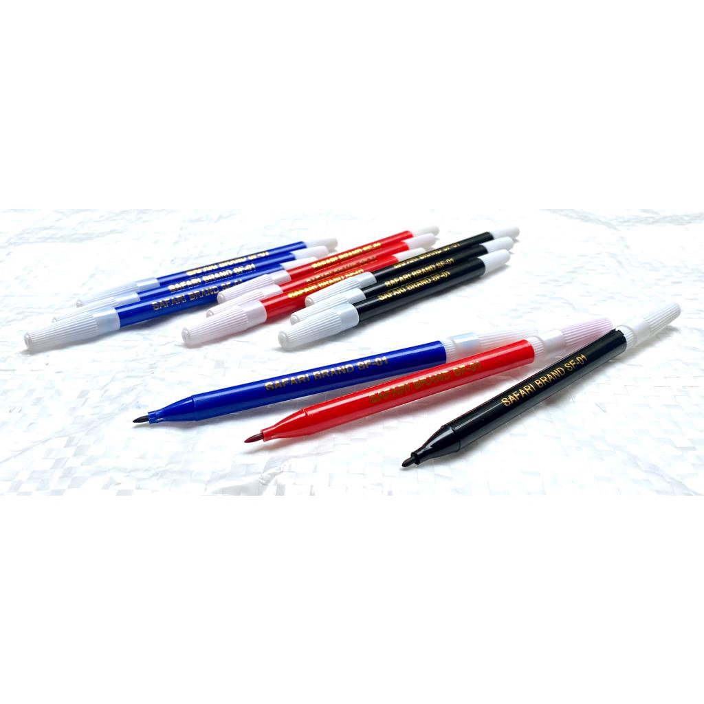 1pcs Spidol Loss Safari Brand SF-01 - Spidol Warna Merah Biru Hitam - Spidol Kecil Marker