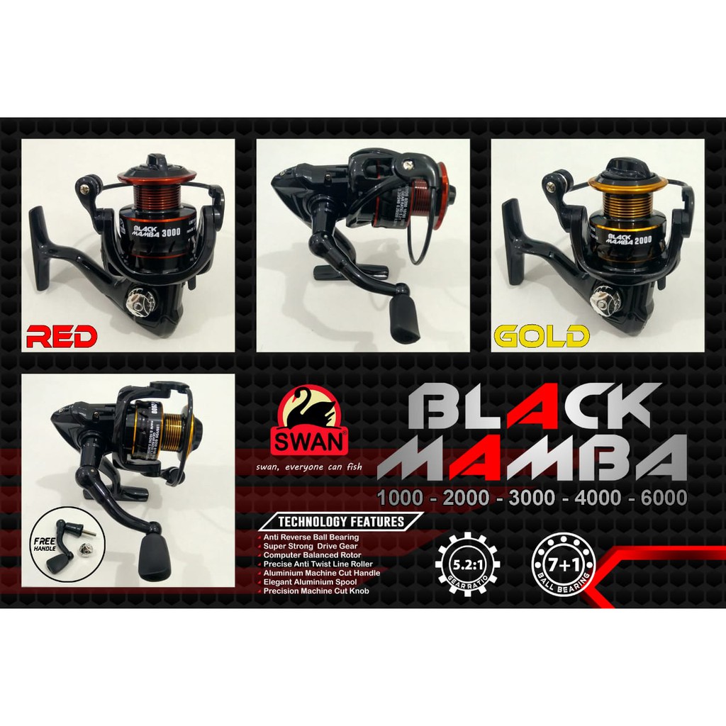 Reel Swan Black Mamba