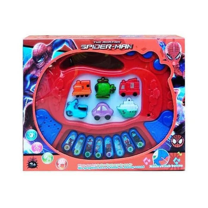 MAINAN EDUKASI ANAK PIANO KARAKTER SPIDERMAN