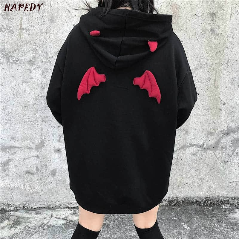 cute devil hoodie